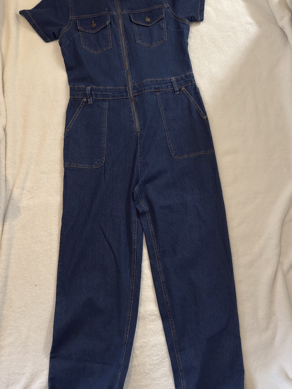 Denim Jumpsuit Jeans - Dark Blue